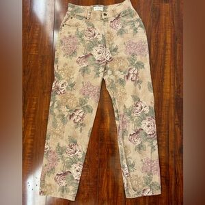 Vintage High Rise Floral Pants